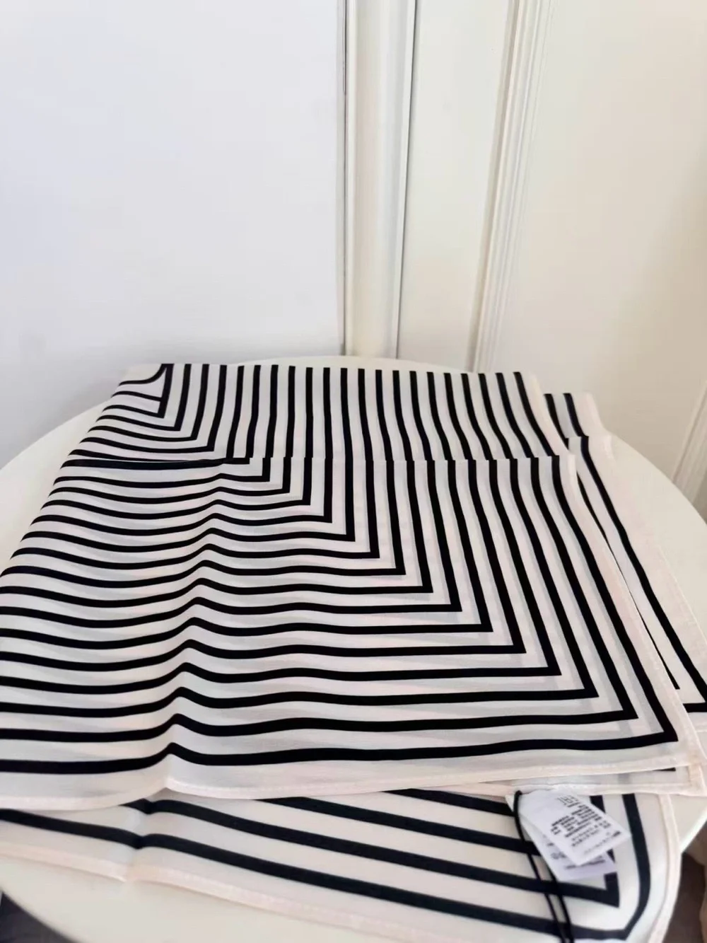 TOTEME Geometric Monochrome Silk Scarf
